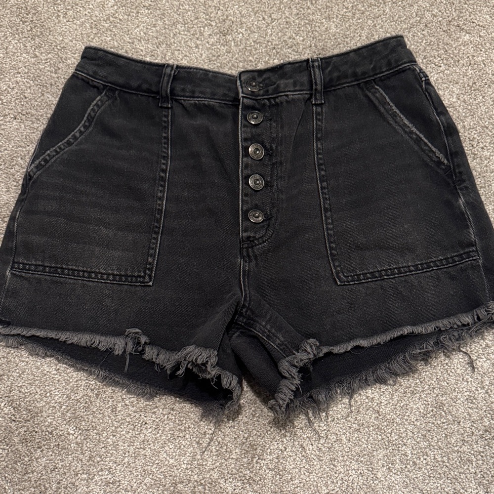 We The Free High Waist Black Shorts